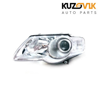 Фара левая Volkswagen Passat B6 (2005-2010) галоген электрокорректор с линзой KUZOVIK